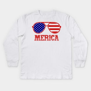 Merica Kids Long Sleeve T-Shirt